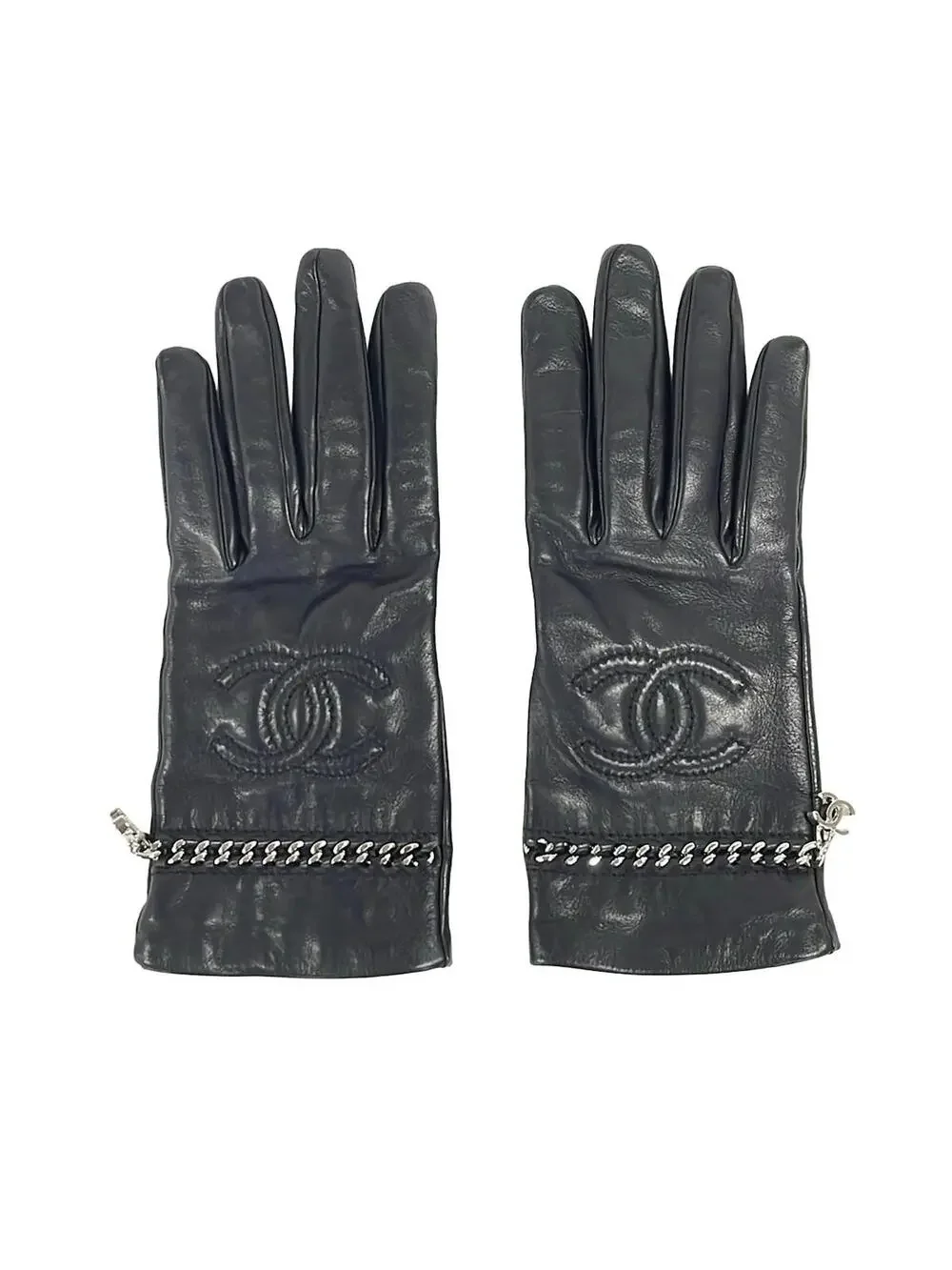 Chanel Black Lambskin Women's Gloves #295529C62B